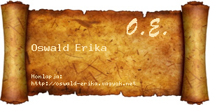Oswald Erika névjegykártya